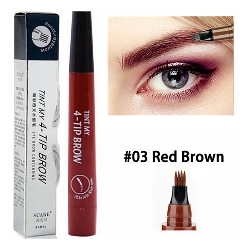 4 Point Eyebrow Pencil Maquillajes Para Mujer Waterproof Liquid Eyebrow Pen Makeup Long Lasting Cosmetic Microblade Brow Pencil