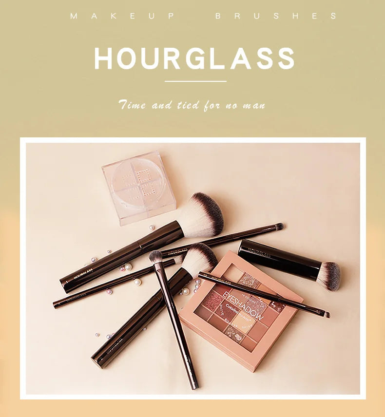 Hourglass Makeup Brushes Powder Foundation Concealer Blusher Bronzer Eye Shadow Eyebrow Eyeliner Sculpting Brush