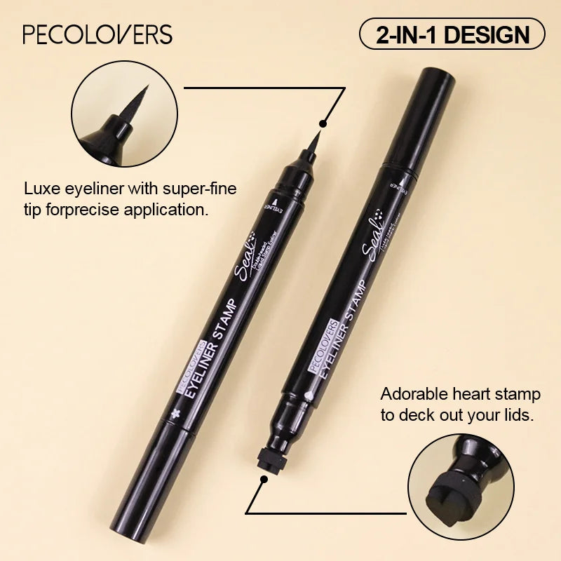 7 Styles Eyeliner Stamp Pen Red Black Liquid Eyeliner Pen Double-ended Lazy Eye Liner Pencil Fast Drying Waterproof Eye Makeup