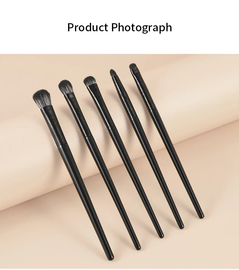 Natural Eye Makeup Brushes Set Eyeshadow Brush Eyebrow Contour Eyeliner Brush Women Eyes Cosmetic Blending Detail Make Up Tools