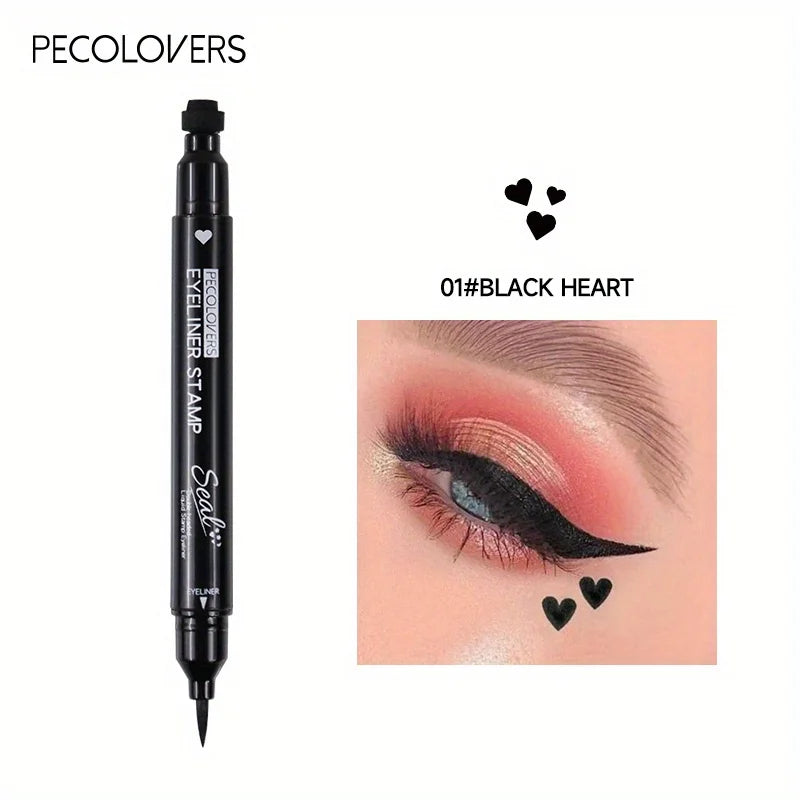 7 Styles Eyeliner Stamp Pen Red Black Liquid Eyeliner Pen Double-ended Lazy Eye Liner Pencil Fast Drying Waterproof Eye Makeup